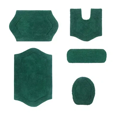 Home Weavers Inc Waterford 5-pc. Quick Dry Bath Rug Set In Green