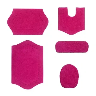 Home Weavers Inc Waterford 5-pc. Quick Dry Bath Rug Set In Pink
