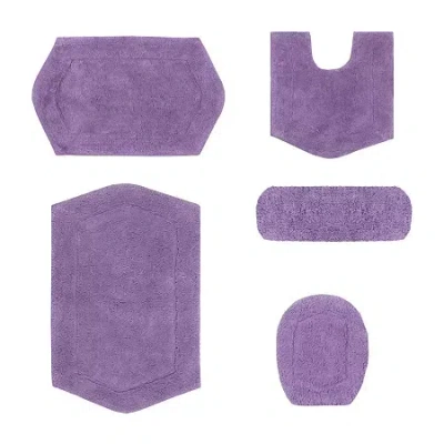 Home Weavers Inc Waterford 5-pc. Quick Dry Bath Rug Set In Purple