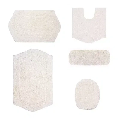 Home Weavers Inc Waterford 5-pc. Quick Dry Bath Rug Set In White