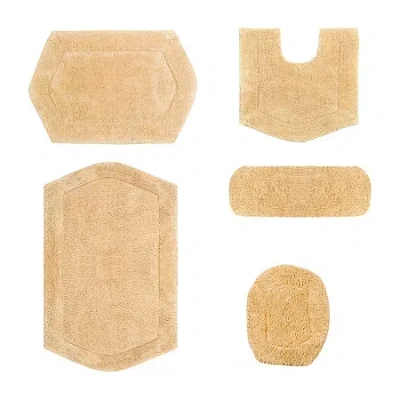 Home Weavers Inc Waterford 5-pc. Quick Dry Bath Rug Set In Yellow