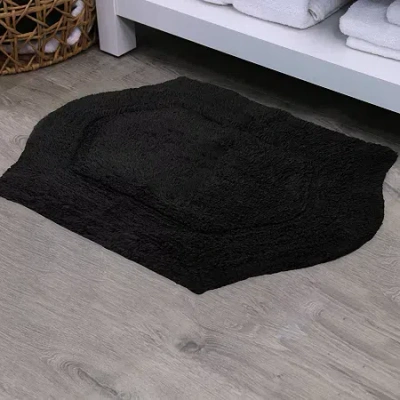Home Weavers Inc Waterford Quick Dry 21x34 Inch Bath Rug In Black