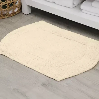 Home Weavers Inc Waterford Quick Dry 21x34 Inch Bath Rug In White