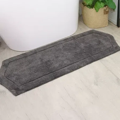 Home Weavers Inc Waterford Quick Dry 22x60 Inch Bath Rug In Gray