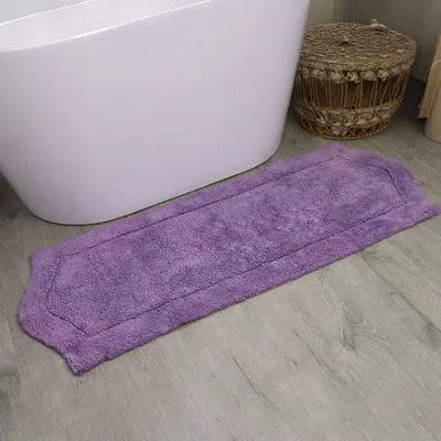 Home Weavers Inc Waterford Quick Dry 22x60 Inch Bath Rug In Purple