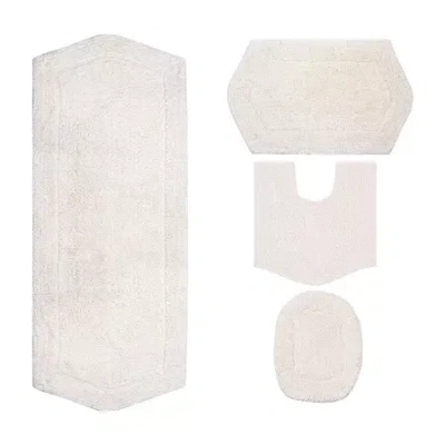 Home Weavers Inc Waterford Quick Dry Bath Rug In White