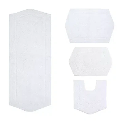 Home Weavers Inc Waterford Quick Dry Bath Rug In White