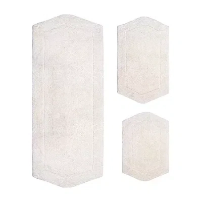 Home Weavers Inc Waterford Quick Dry Bath Rug In White