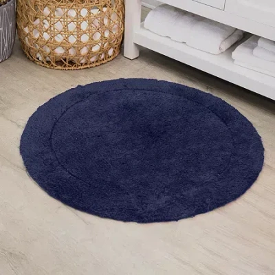 Home Weavers Inc Waterford Round Bath Rug In Blue