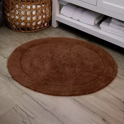 Home Weavers Inc Waterford Round Bath Rug In Brown