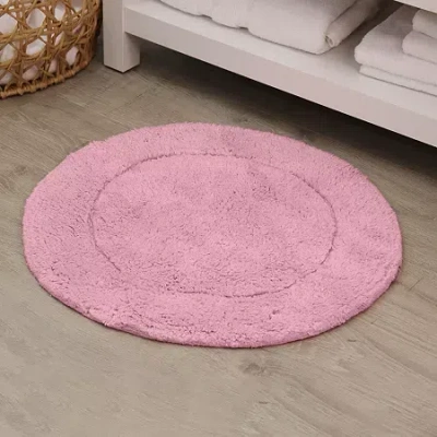 Home Weavers Inc Waterford Round Bath Rug In Pink