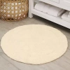 Home Weavers Inc Waterford Round Bath Rug In White