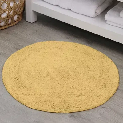 Home Weavers Inc Waterford Round Bath Rug In Yellow