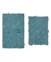 Home Weavers Modesto 2-pc. Bath Rug Set In Turquoise