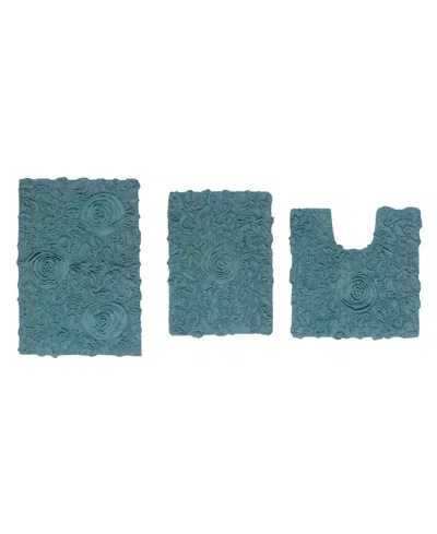 Home Weavers Modesto 3-pc. Bath Rug Set In Turquoise