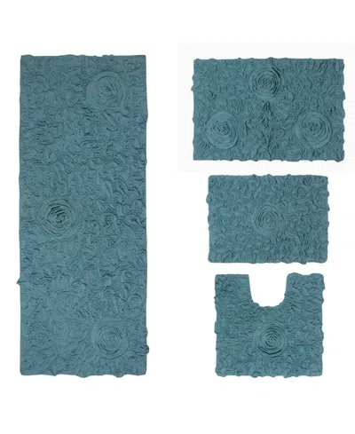 Home Weavers Modesto 4-pc Bath Rug Set In Turquoise