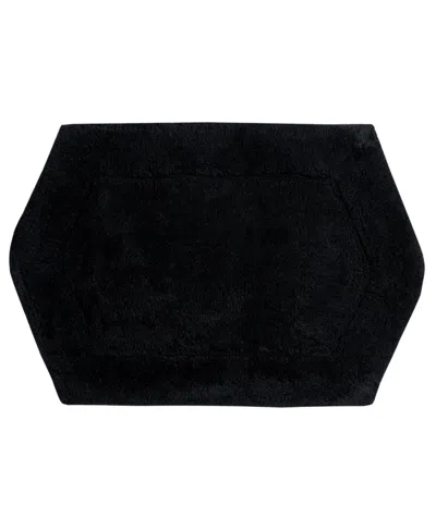 Home Weavers Waterford Bath Rug, 17" X 24" In Black