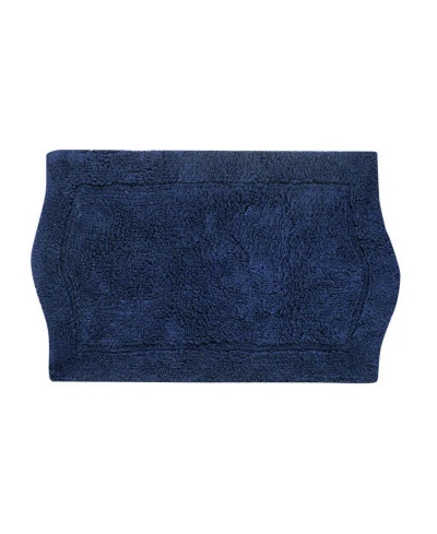 Home Weavers Waterford Bath Rug, 21" X 34" Bathrug In Navy Blue