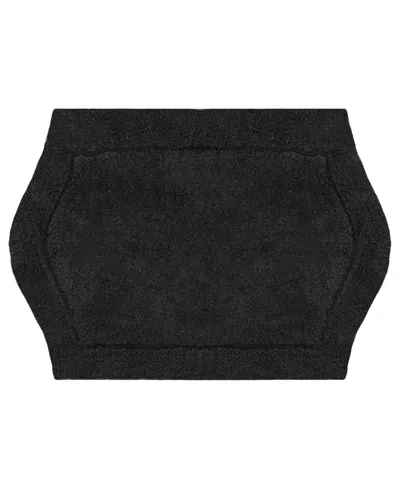 Home Weavers Waterford Bath Rug, 21" X 34" In Black