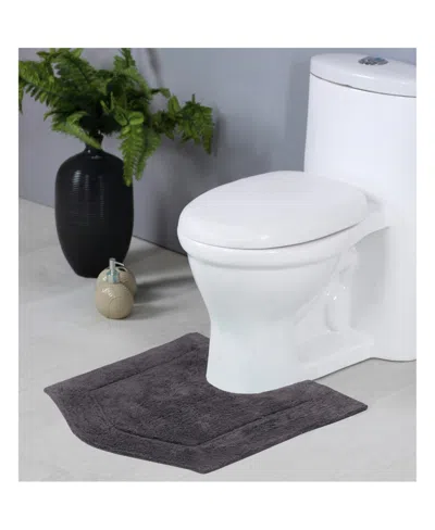 Home Weavers Waterford Contour Bath Rug, 20" X 20" In Grey