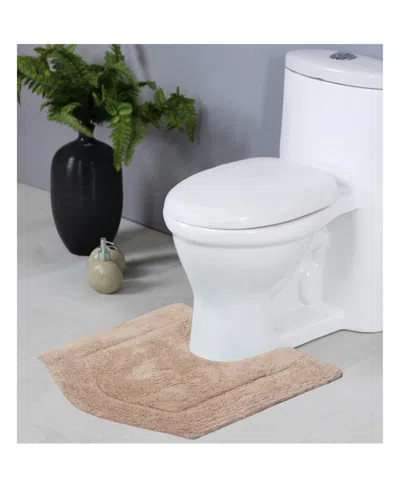 Home Weavers Waterford Contour Bath Rug, 20" X 20" In Linen