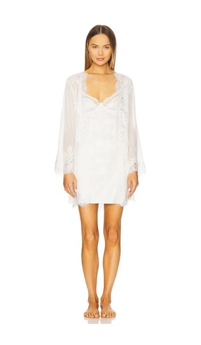 Homebodii Helena Mini Robe In White