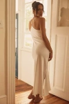 Homebodii Kiralee Satin Slip Dress In White