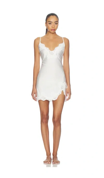 Homebodii Valentina Satin Slip In White