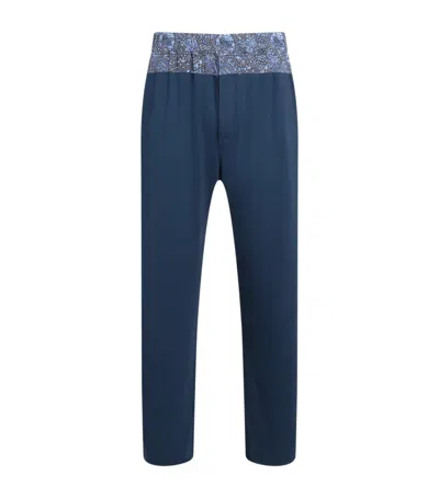Homebody Contrast Lounge Trousers In Blue