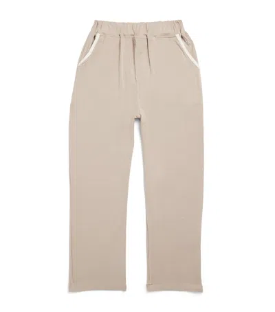 Homebody Kids' Contrast Trousers In Beige