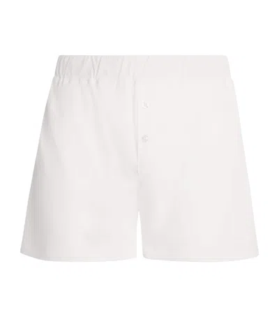 Homebody Cotton Boxer Shorts In White