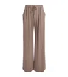 Homebody Drawstring Loose Pyjama Bottoms In Brown