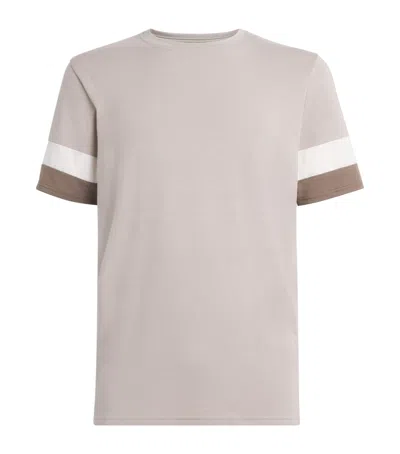 Homebody Duo-panel T-shirt In Brown