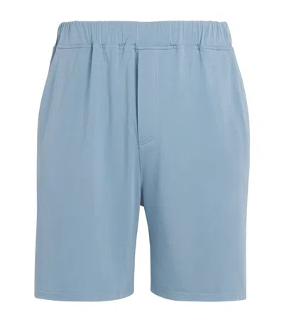 Homebody Jersey Contrast Shorts In Blue