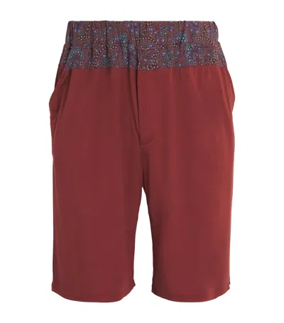 Homebody Paisley Trim Aristo Shorts In Red