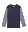 Homebody Stripe-sleeve Pyjama Top In Blue