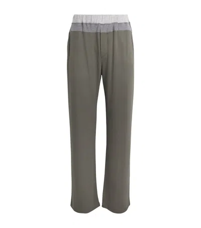 Homebody Two-tone Lounge Trousers In Green