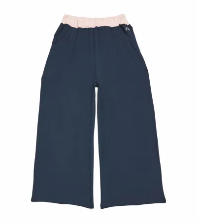 Homebody Kids' Wide-leg Pyjama Trousers In Navy