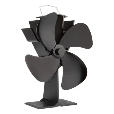Home-complete 7" Stove Fan - Heat-powered Fan For Wood Stoves Or Fireplaces - Quiet And Low-maintenance - Disperse In Black