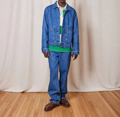 Homecore Dario Algo Jacket In Washed Denim In Blue