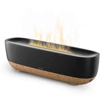 Homedics 0.26 Gallon Fireside Ultrasonic Cool Mist Tabletop Humidifier For Up To 216 Sq. Ft. In Black