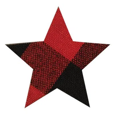 Homegifo *10/set Red/black Plaid Star Bowl Filler
