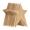 Homegifo 12/pkg Unfishished Wooden Primitive Stars 3"