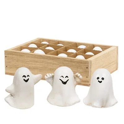 Homegifo 12/set Resin Ghosts In Crate In White