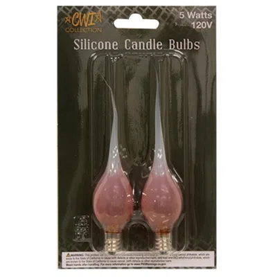 Homegifo 2/pk Orange Silicone Light Bulbs 5w In Pink