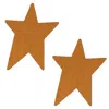 Homegifo 2/pkg Rusty Tin Stars 2-1/2"