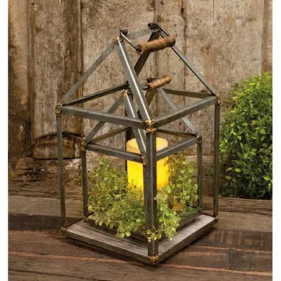 Homegifo 2/set Antiqued Open Air Lanterns In Gray