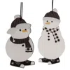 Homegifo 2/set Black & White Sneaker Snowman Ornaments