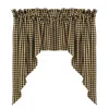Homegifo 2/set Black Check Swags