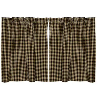 Homegifo 2/set Black Check Tiers 36" X 36" In Brown